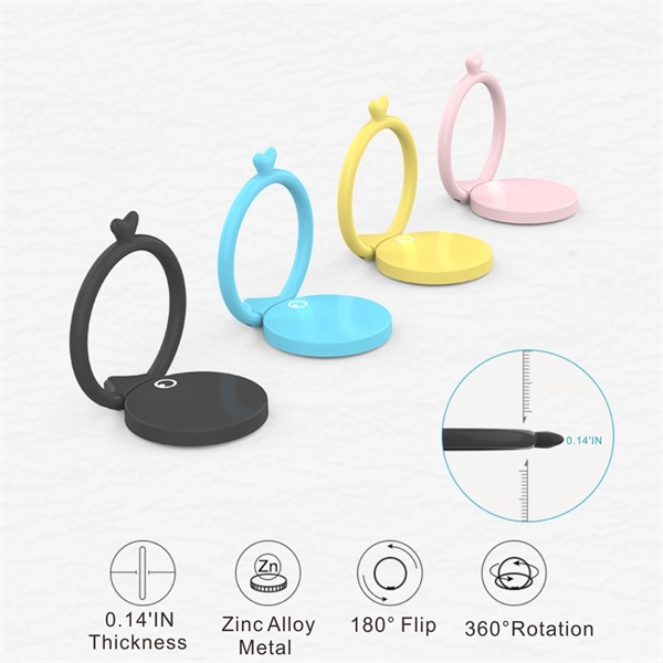 360 Rotation Phone Ring Stand Holder, Metal Stand Grip - Image 4