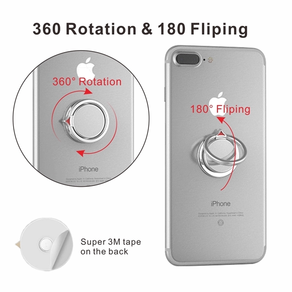 360 Rotation Phone Ring Stand Holder, Metal Stand Grip - Image 4