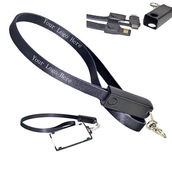 3 In 1 Charging Cables with Lanyard - Image 2