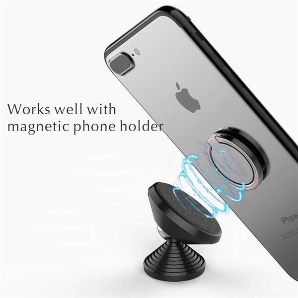 360 Rotation Phone Ring Stand Holder, Metal Stand Grip - Image 3
