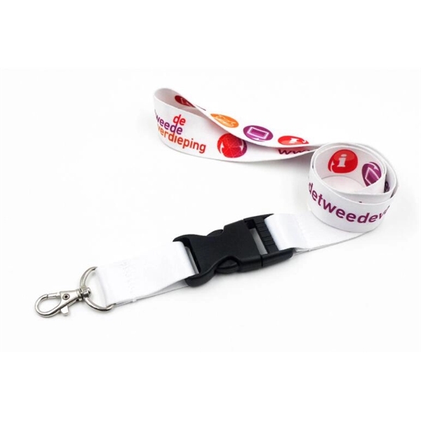 1" Dye-Sublimation Full Color Lanyard w/ Buckle Release - Image 1