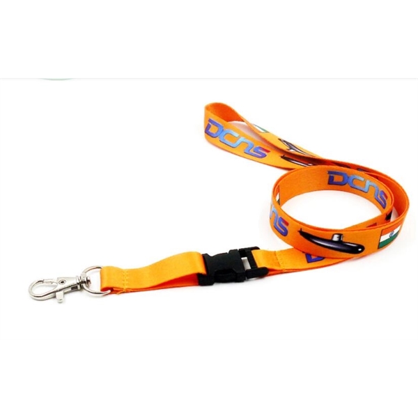 3/5" Full color Polyester lanyard w/ Buckle Release - Image 1