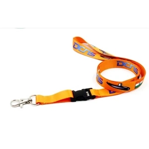 3/5" Full color Polyester lanyard w/ Buckle Release