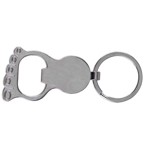Foot Shaped Bottle Opener with Compass and Keyring - Image 2