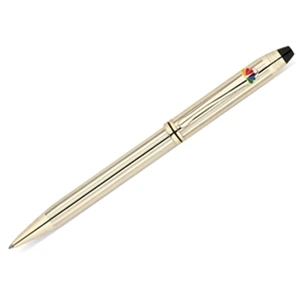 Gold Cap and Barrel Ballpoint Pen