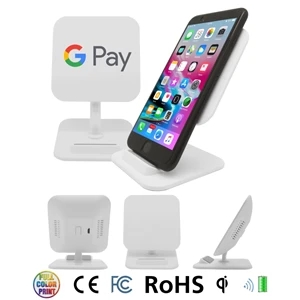 Square QI wireless charger Phone Stand - Full Color