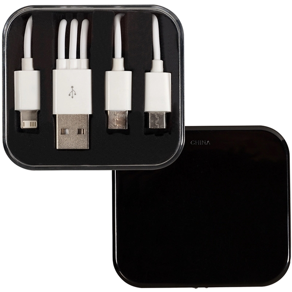 3-in-1 Charging Cable in Square Case - Image 2