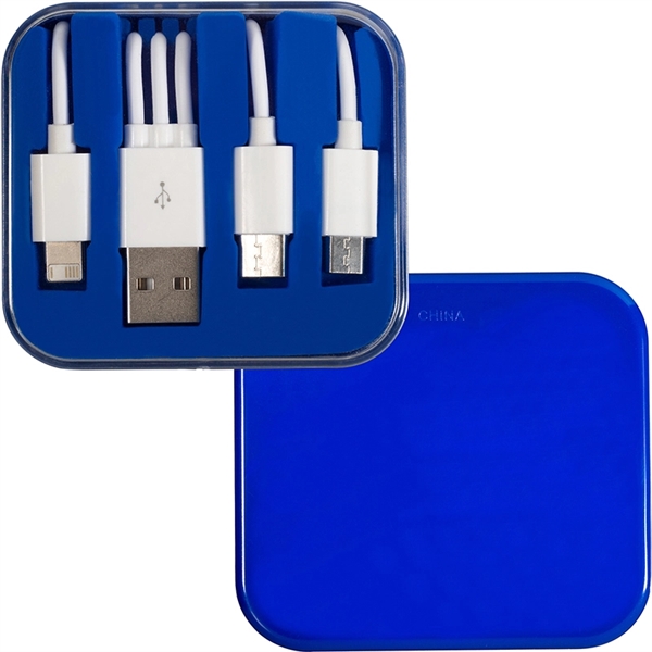 3-in-1 Charging Cable in Square Case - Image 3