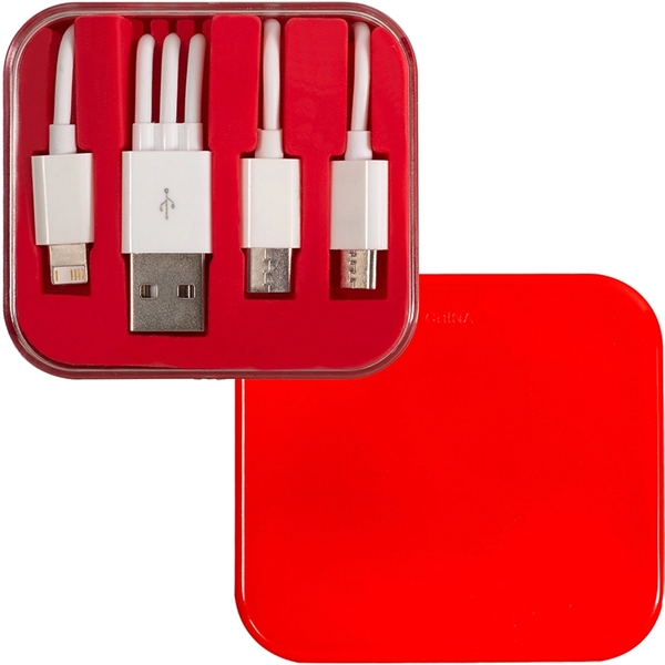 3-in-1 Charging Cable in Square Case - Image 4