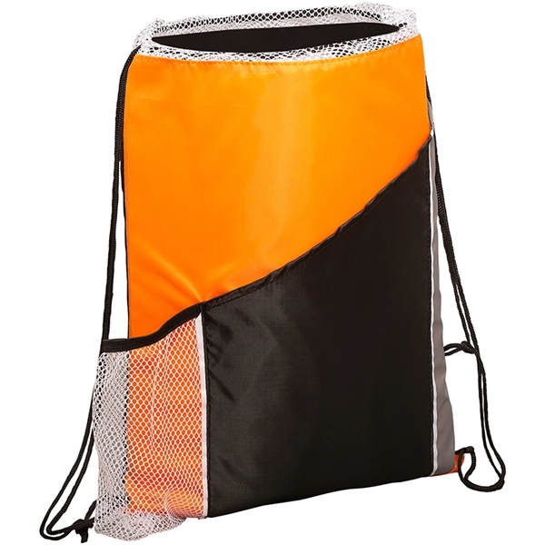 Sprint Angled Drawstring Sports Pack with Pockets - Image 5