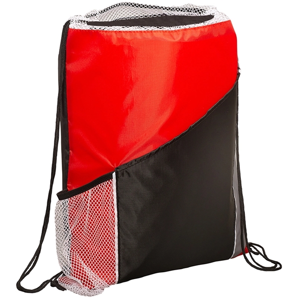 Sprint Angled Drawstring Sports Pack with Pockets - Image 7