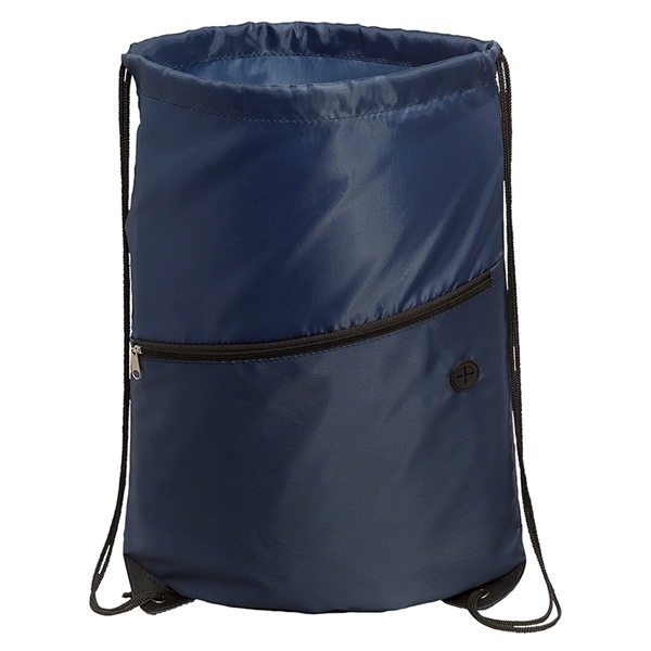 Incline Drawstring Backpack with Zipper - Image 4