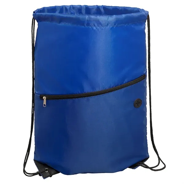 Incline Drawstring Backpack with Zipper - Image 5