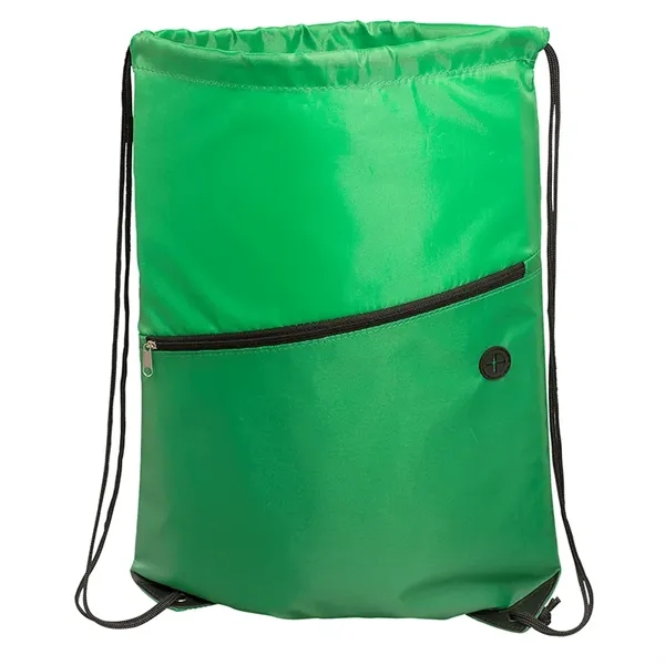 Incline Drawstring Backpack with Zipper - Image 6