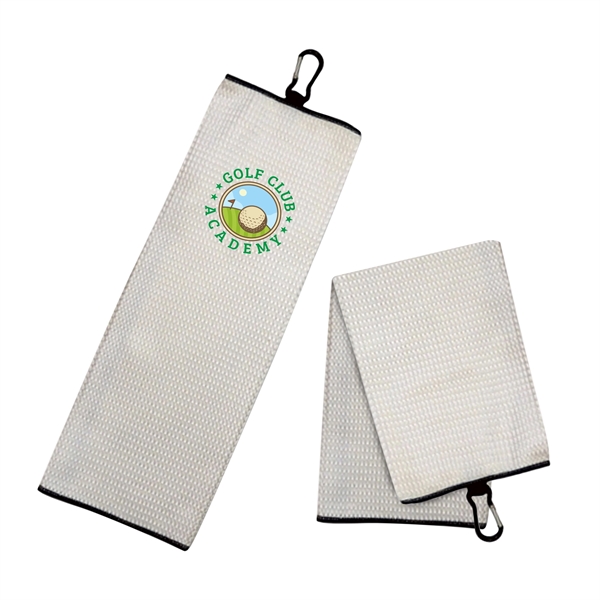 Colors Trifold Golf Towel-White - Gift pack - Image 1