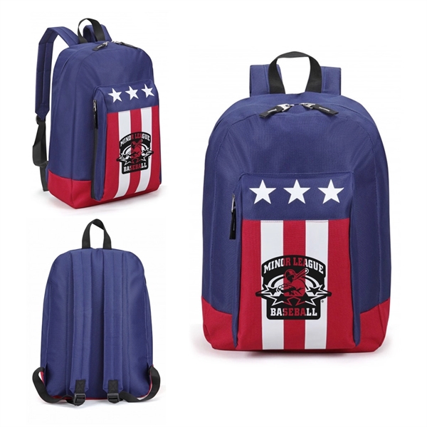 U.S. Flag Laptop Computer Backpack - Image 1