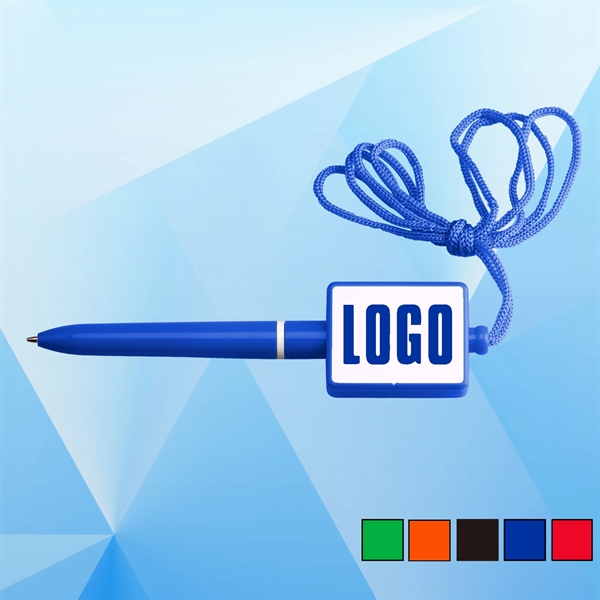 Ballpoint Pen with Lanyard - Image 1