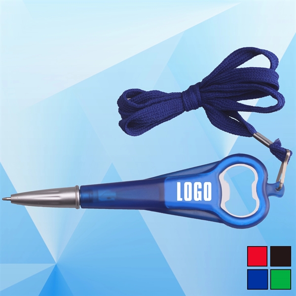 Cord Pen with Bottle Opener - Image 1