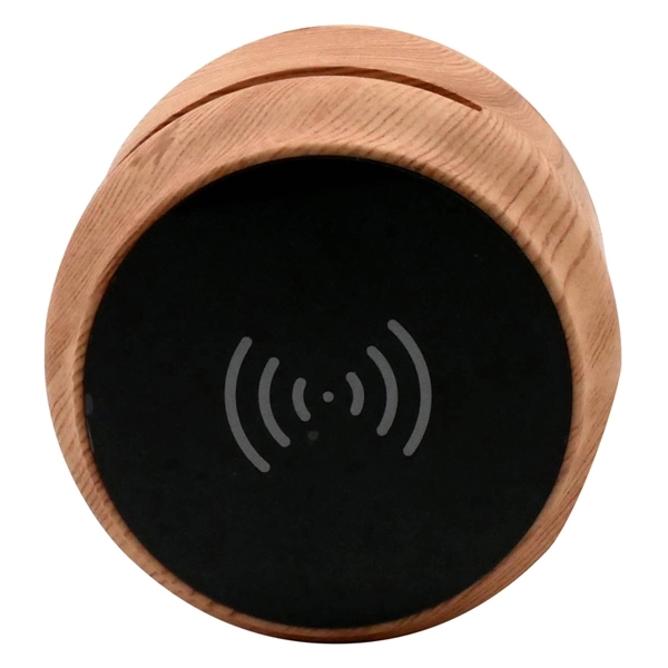 2 in 1 Wireless Charger and Bluetooth Speaker with Wood or M - Image 4