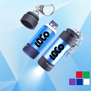 Mini USB Rechargeable Flashlight with Keychain