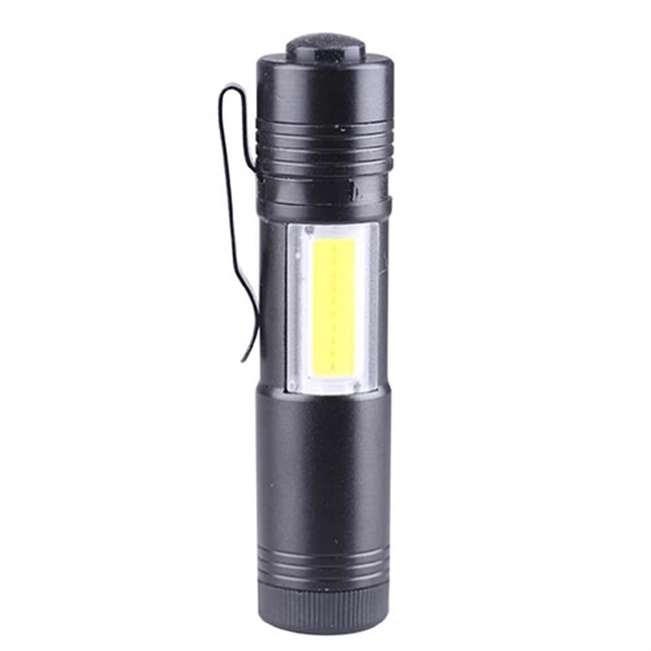 Outdoor LED Flashlight with COB and Clip - Image 2