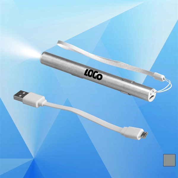 Rechargeable Flashlight with USB Cable - Image 1
