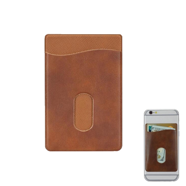 Leatherete Adhesive Cell Phone Wallet