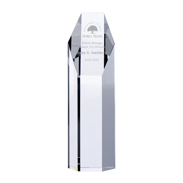 Hexagon Pillar Crystal Award - Image 3
