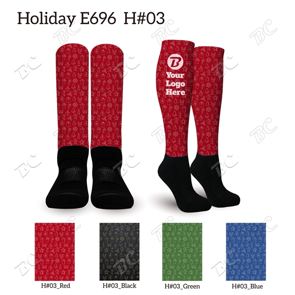 Knee High Socks with Holiday Design TOP - Image 4