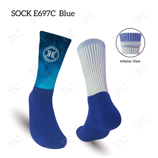 COLOR FOOT ATHLETIC SOCKS with Your Full Color Design TOP - Image 3