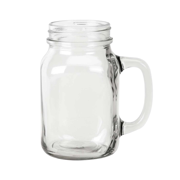 20 oz. Glass Drinking Mason Jars with Handle - Image 3
