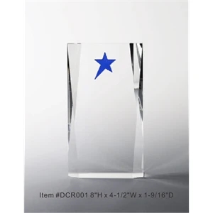 Blue Glaring Star Crystal Award Trophy.