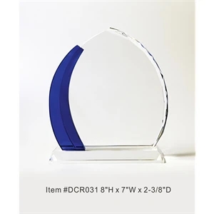 Blue Version Crystal Award Trophy.