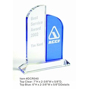 Double Arch Optical Crystal Award Trophy.