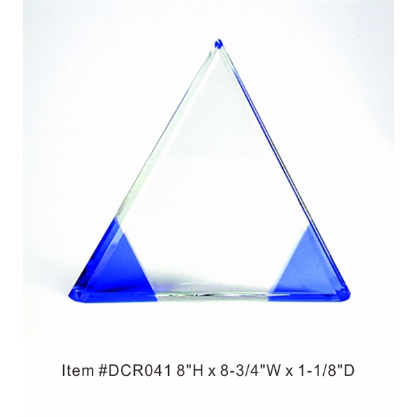 Triangle Optical Crystal Award Trophy.
