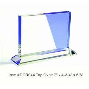 Horizontal Panel Optical Crystal Award Trophy.