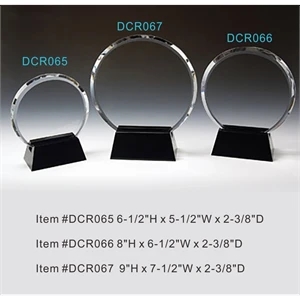 Circle Optical Crystal Award Trophy.