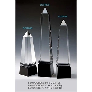 Eminence Obelisk Optical Crystal Award Trophy.