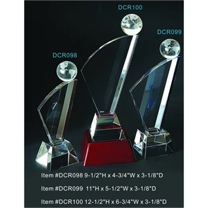 Golf Optical Crystal Award Trophy.