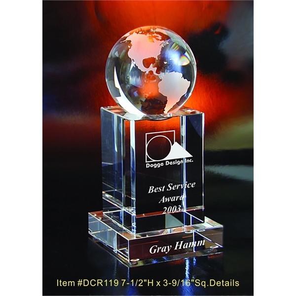 World Tower Optical Crystal Award Trophy.