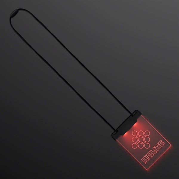 Laser Engraved - Space Glow Light Badge Necklace - Image 3