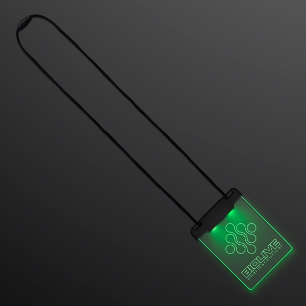 Laser Engraved - Space Glow Light Badge Necklace - Image 5