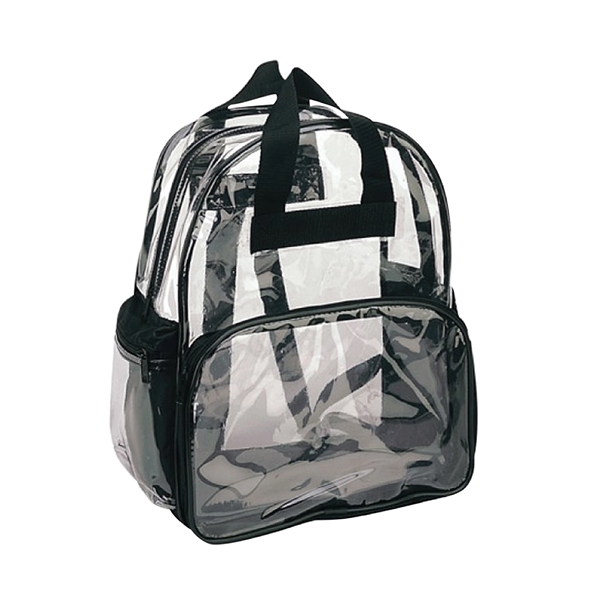 Clear PVC Promotional Backpack - 12"w x 15"h x 6"d - Image 2