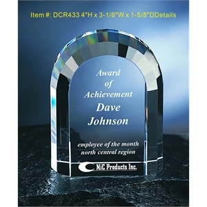 Arch Award optical crystal award trophy.