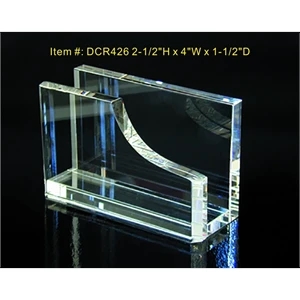 Business Card Holder optical crystal award trophy.