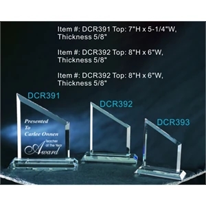 Peck Awards optical crystal award trophy.