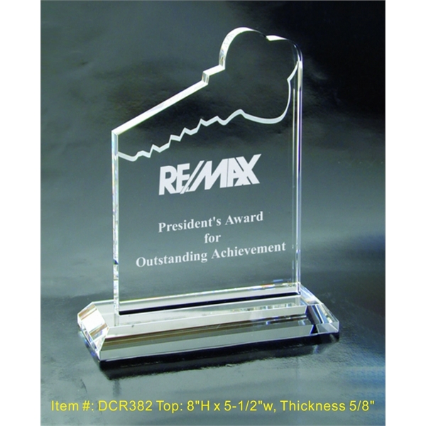 Key Awards optical crystal award trophy.