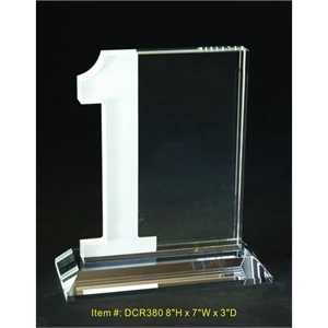 No.1 Award optical crystal award trophy.