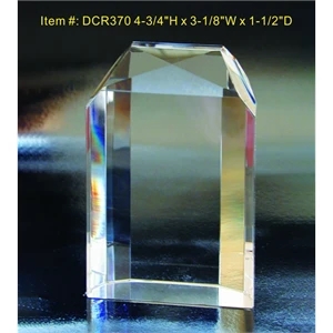 Faceted Art Awards optical crystal award trophy.