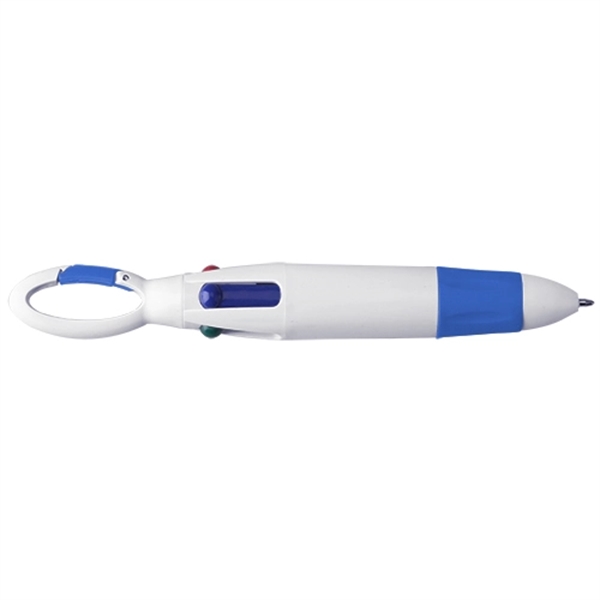 4 Color Carabiner Ballpoint Pen - Image 2